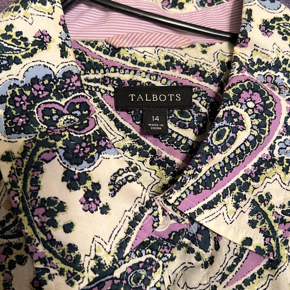 Talbots paisley button-down shirt - Picture 2 of 8